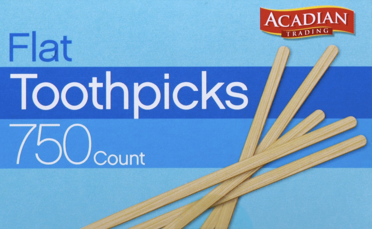 slide 8 of 8, Acadian Trading Flat Toothpicks 750 ea, 750 ct