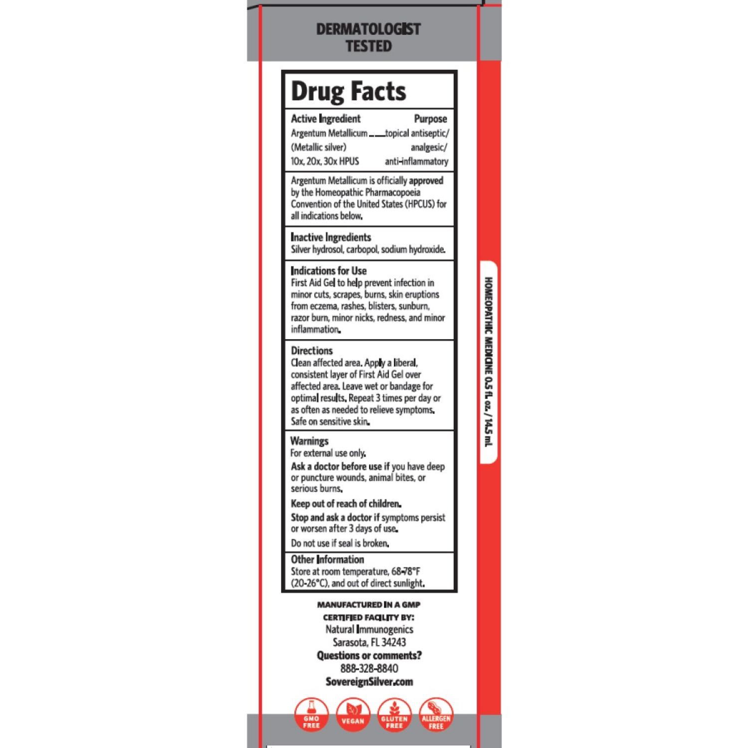 slide 3 of 3, Sovereign Silver, First Aid Gel Topical, 0.5 oz, 0.5 oz