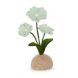 11 In. Spring Wool Felt Flower In Mint