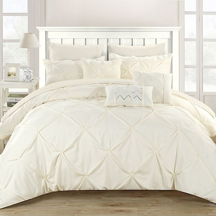 slide 2 of 5, Chic Home Salvatore King Comforter Set - Beige, 10 ct