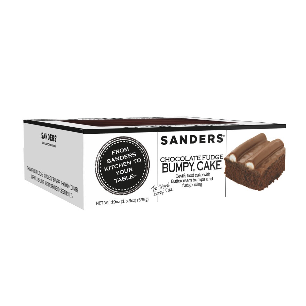 slide 2 of 2, Sanders Chocolate Bumpy Cake, 8 x 8 in / 19 oz