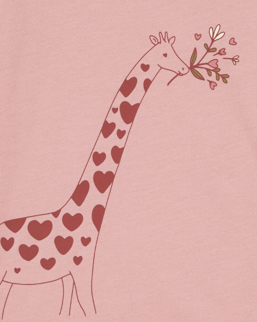 slide 2 of 2, Carter's Toddler Giraffe Graphic Tee Pink 4T, 1 ct