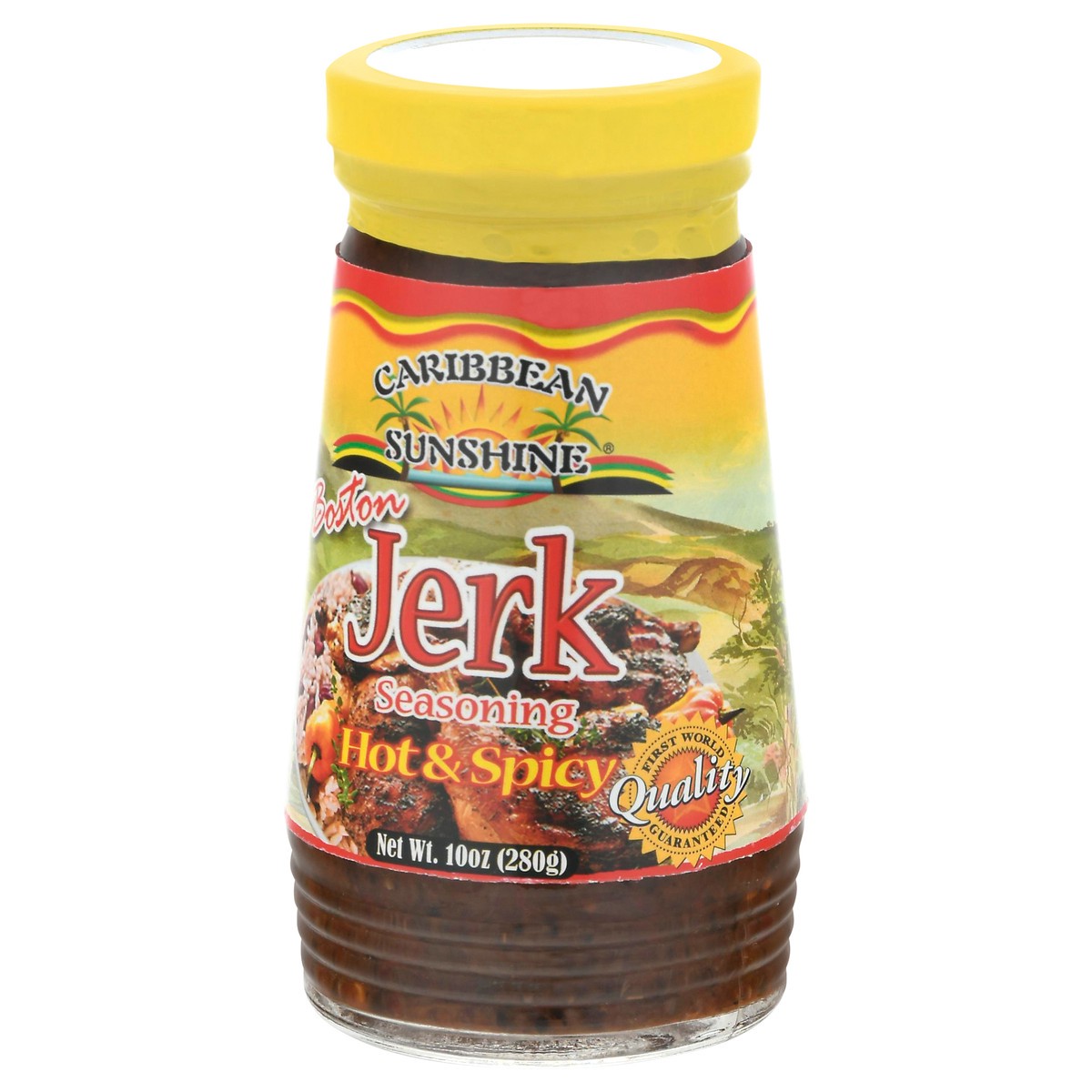 slide 7 of 9, Caribbean Sunshine Hot & Spicy Boston Jerk Seasoning, 10 oz