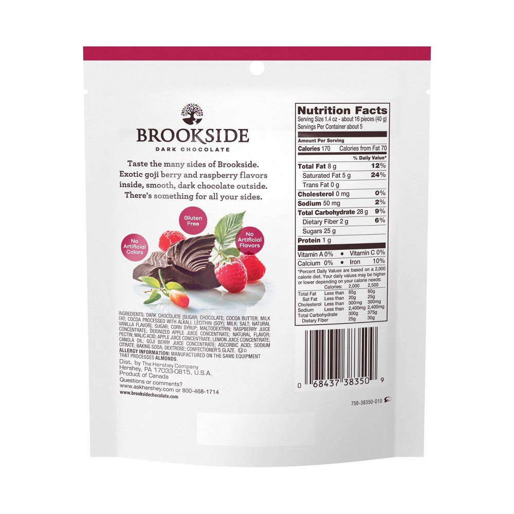 slide 3 of 6, Brookside Raspberry Goji Chocolate, 7 oz
