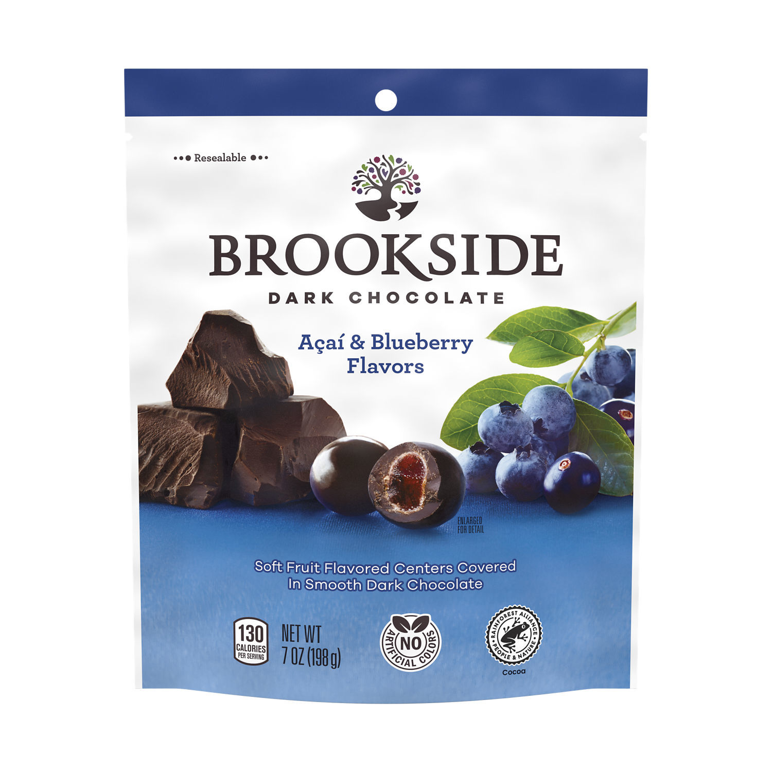 slide 1 of 4, Brookside Dark Chocolate with Acai and Blueberry Flavors, 7 oz