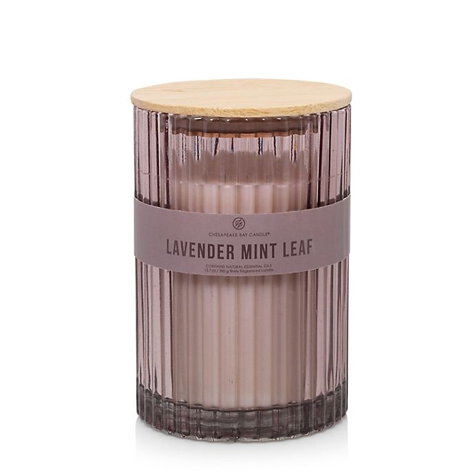 slide 1 of 1, Chesapeake Bay Candle Minimalist Collection, Ribbed Glass Jar, Lavender Mint Leaf, 1 ct