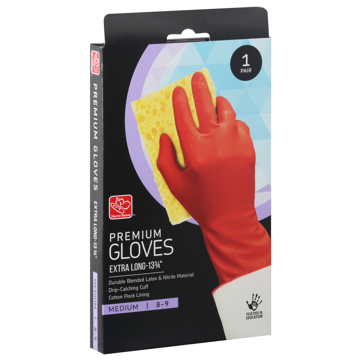 slide 9 of 9, Harris Teeter Medium Extra Long 13-3/4 Inch Premium Gloves 1 ea Box, 1 ct