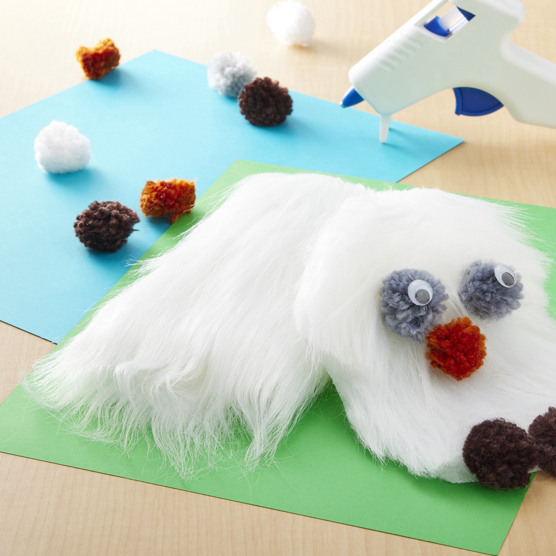 slide 3 of 4, White Craft Faux Fur By Creatology, 9 in x 12 in