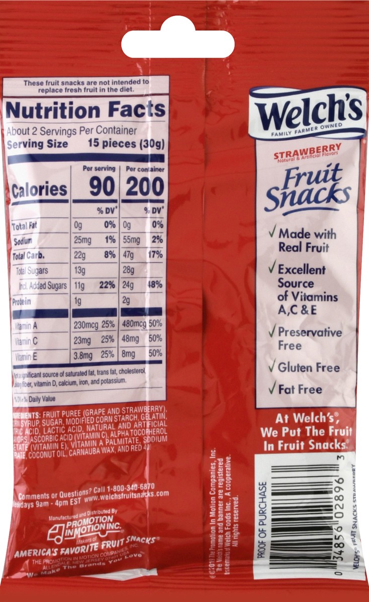 slide 4 of 9, Welch's Strawberry Fruit Snacks 2.25 oz, 2.25 oz