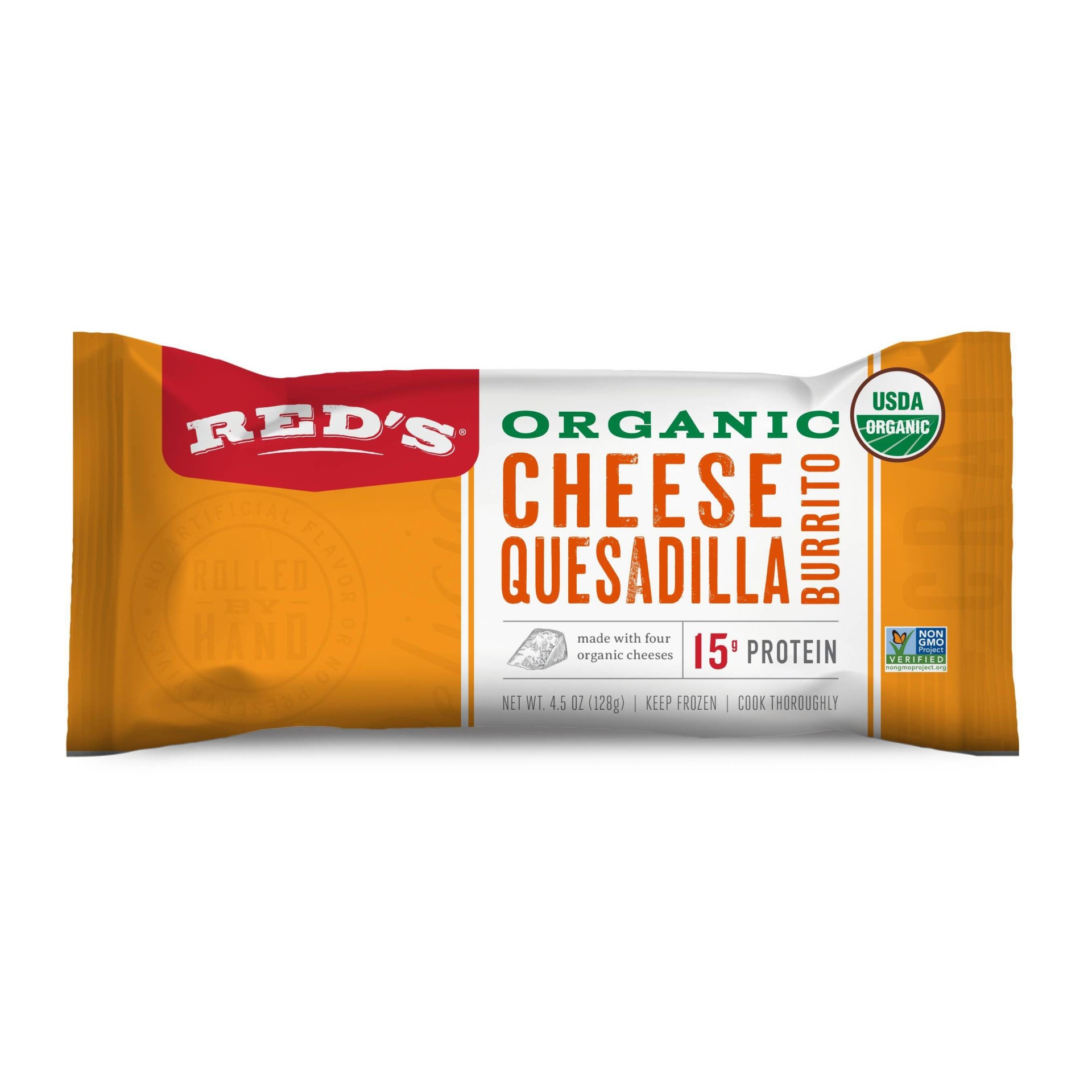 slide 1 of 3, Red's Organic Cheese Quesadilla Burrito, 4.5 oz