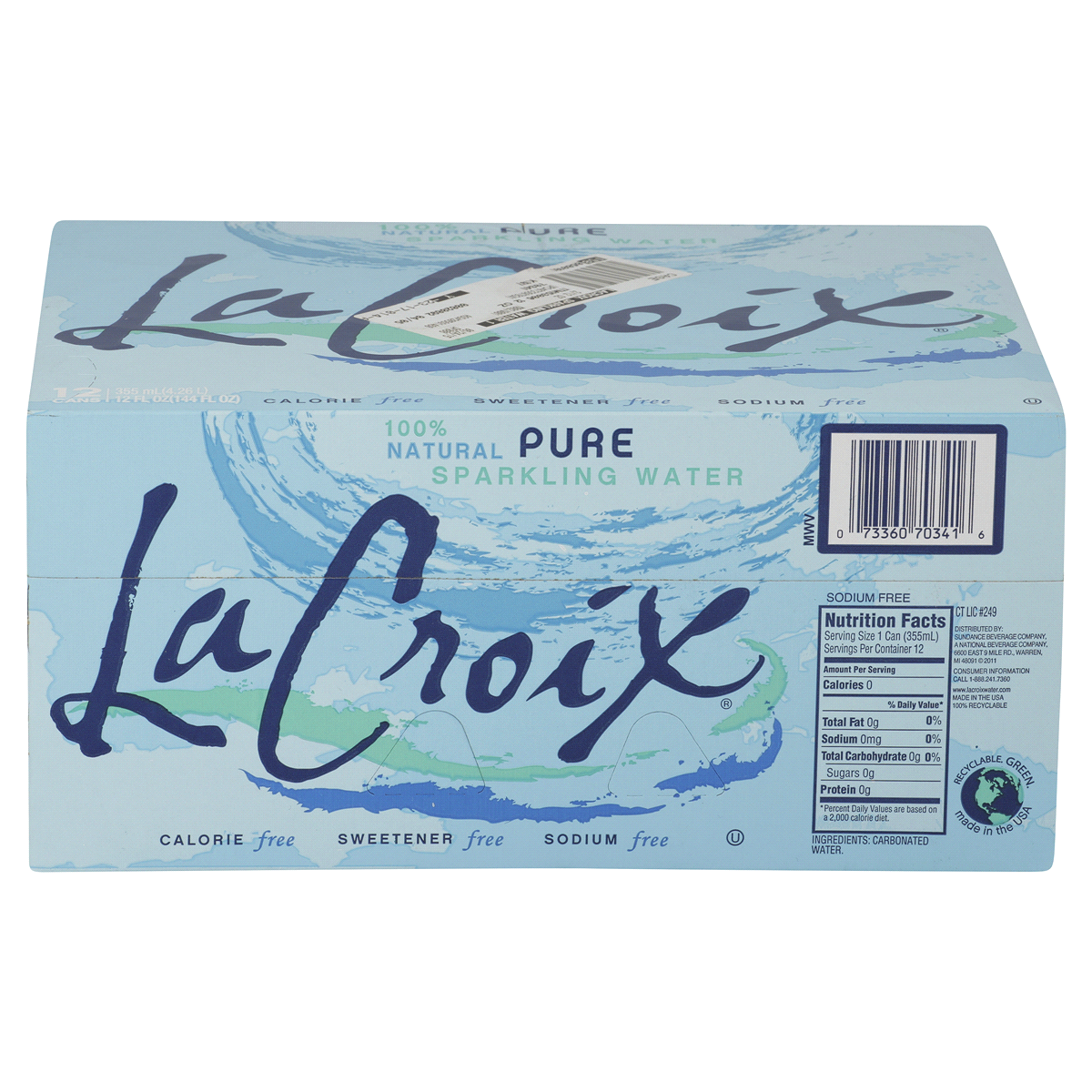 slide 5 of 6, La Croix Pure Sparkling Water, 12 ct; 12 fl oz
