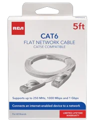 Rca Cat6 Flat Network Cable White