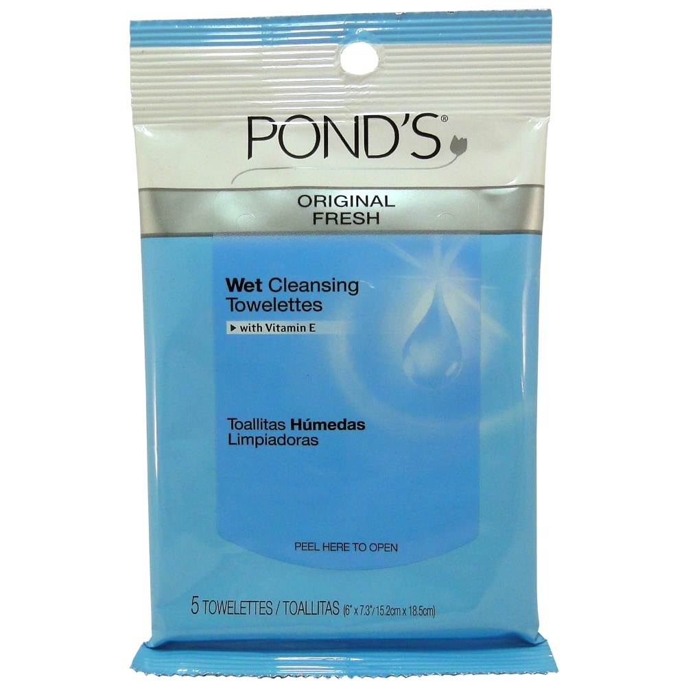 slide 1 of 2, Pond's Original Clean Wet Cleansing Towelettes, 5 ct