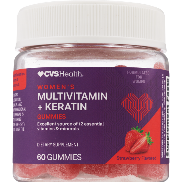 slide 1 of 1, Cvs Health Womens Healthy Multivitamin Plus Beauty Gummy, 60 Ct, 60 ct
