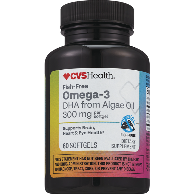 slide 1 of 1, Cvs Health Fish-Free Omega- 3 Softgels, 60 Ct, 60 ct