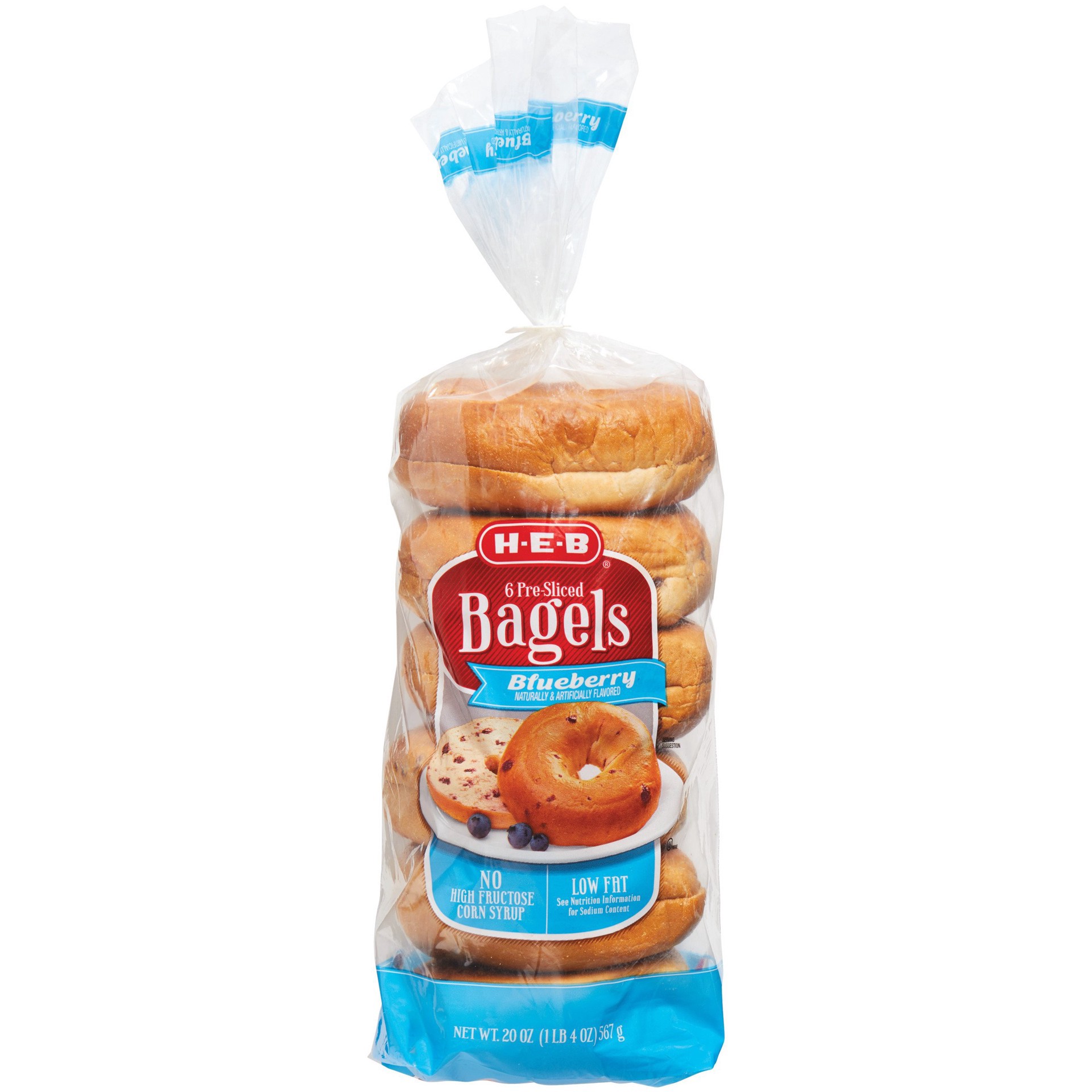 slide 1 of 1, H-E-B Blueberry Bagels, 6 ct