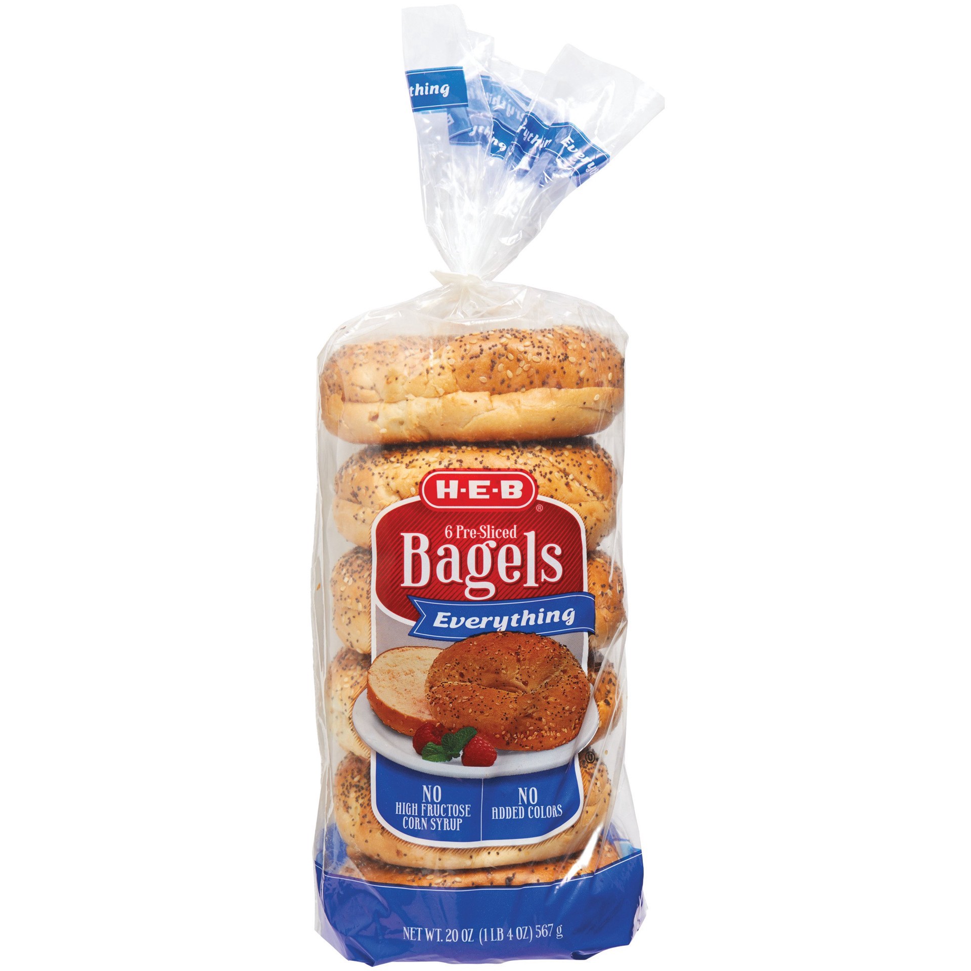 slide 1 of 1, H-E-B Everything Bagels, 6 ct