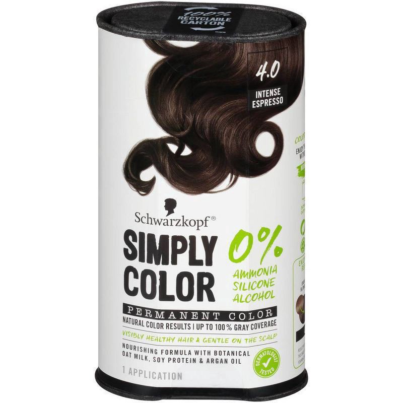 slide 2 of 5, Schwarzkopf Simply Color Permanent Hair Color, 4.0 Intense Espresso, 5.7 fl oz