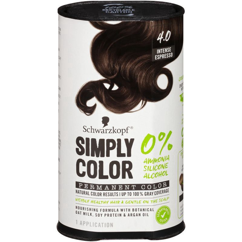 slide 1 of 5, Schwarzkopf Simply Color Permanent Hair Color, 4.0 Intense Espresso, 5.7 fl oz