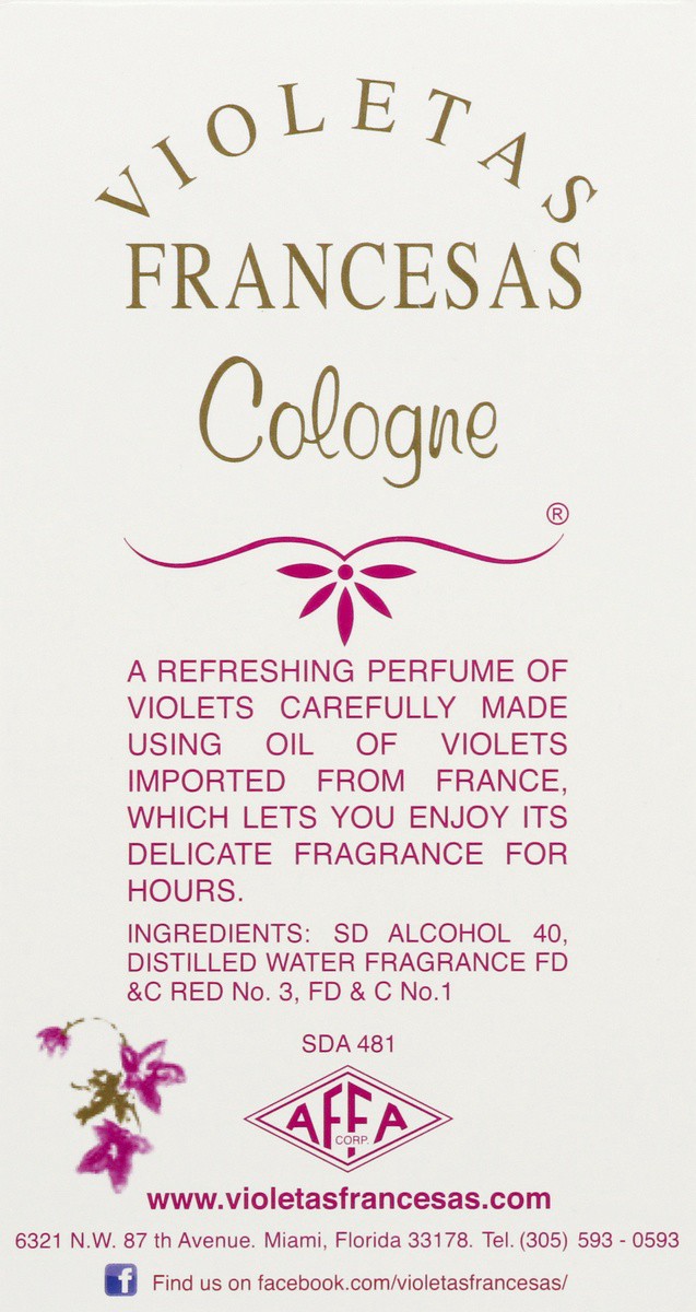 slide 6 of 6, Violetas Francesas Cologne 5 oz, 5 oz