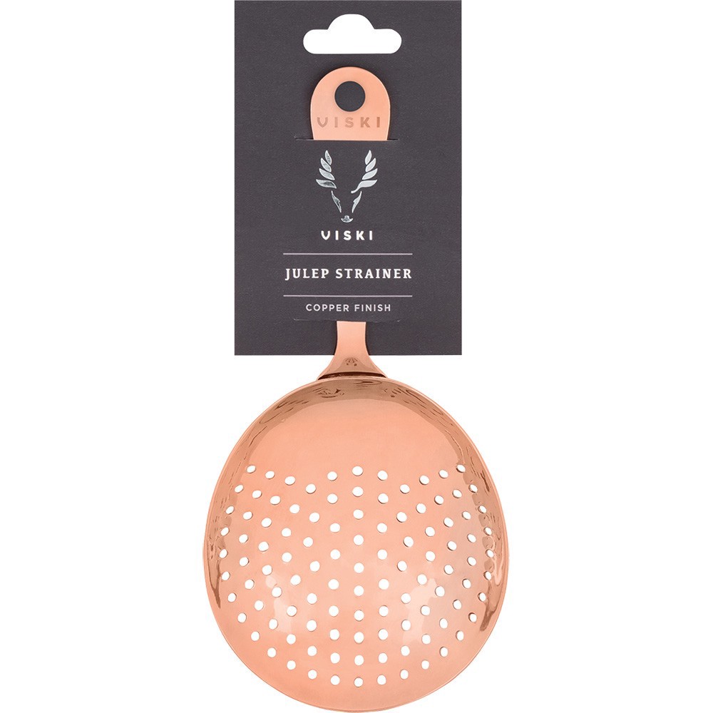 slide 1 of 1, Viski - Julep Strainer - Copper, 1 ct