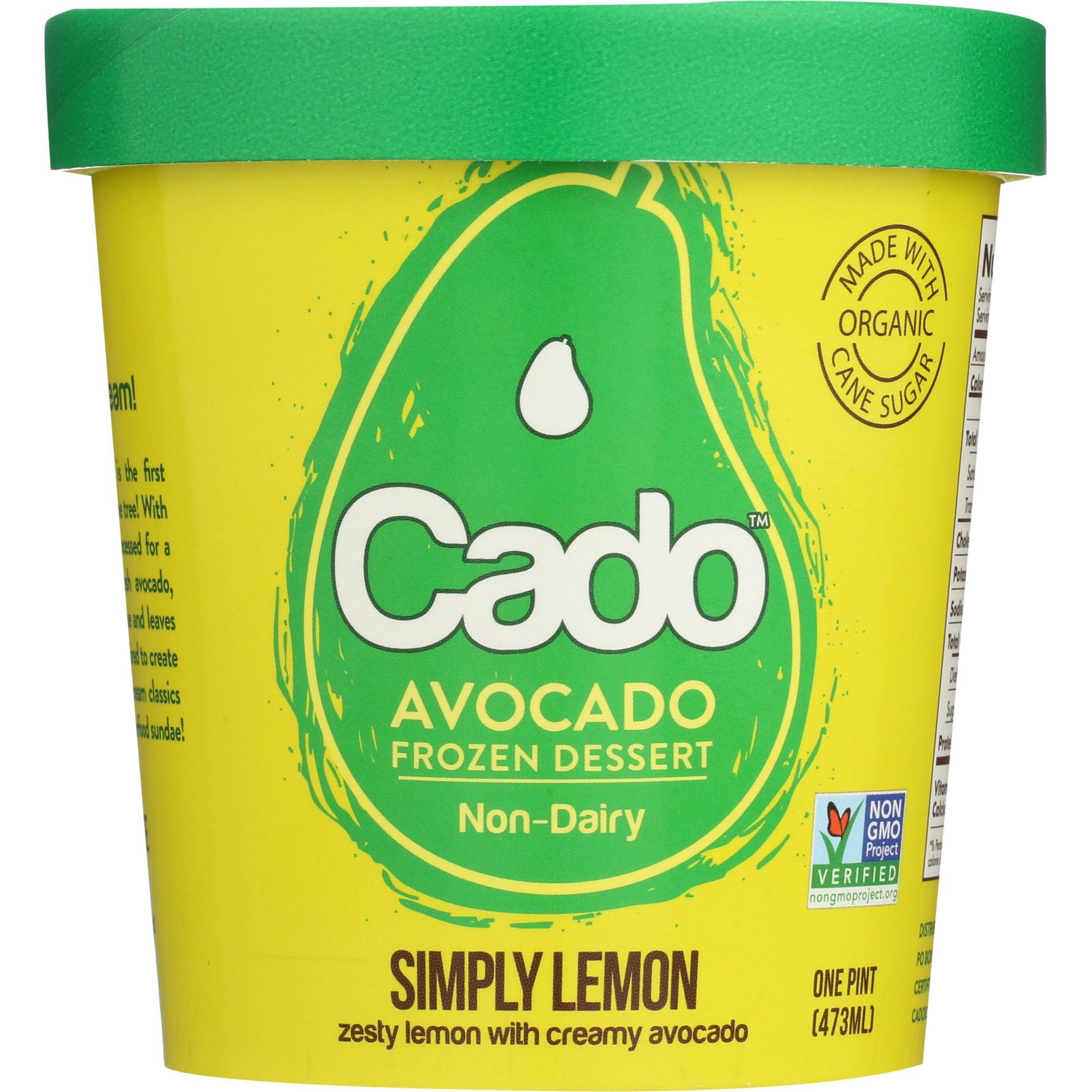 slide 1 of 4, Cado Non-Dairy Avocado Frozen Dessert - Simply Lemon, 1 pint