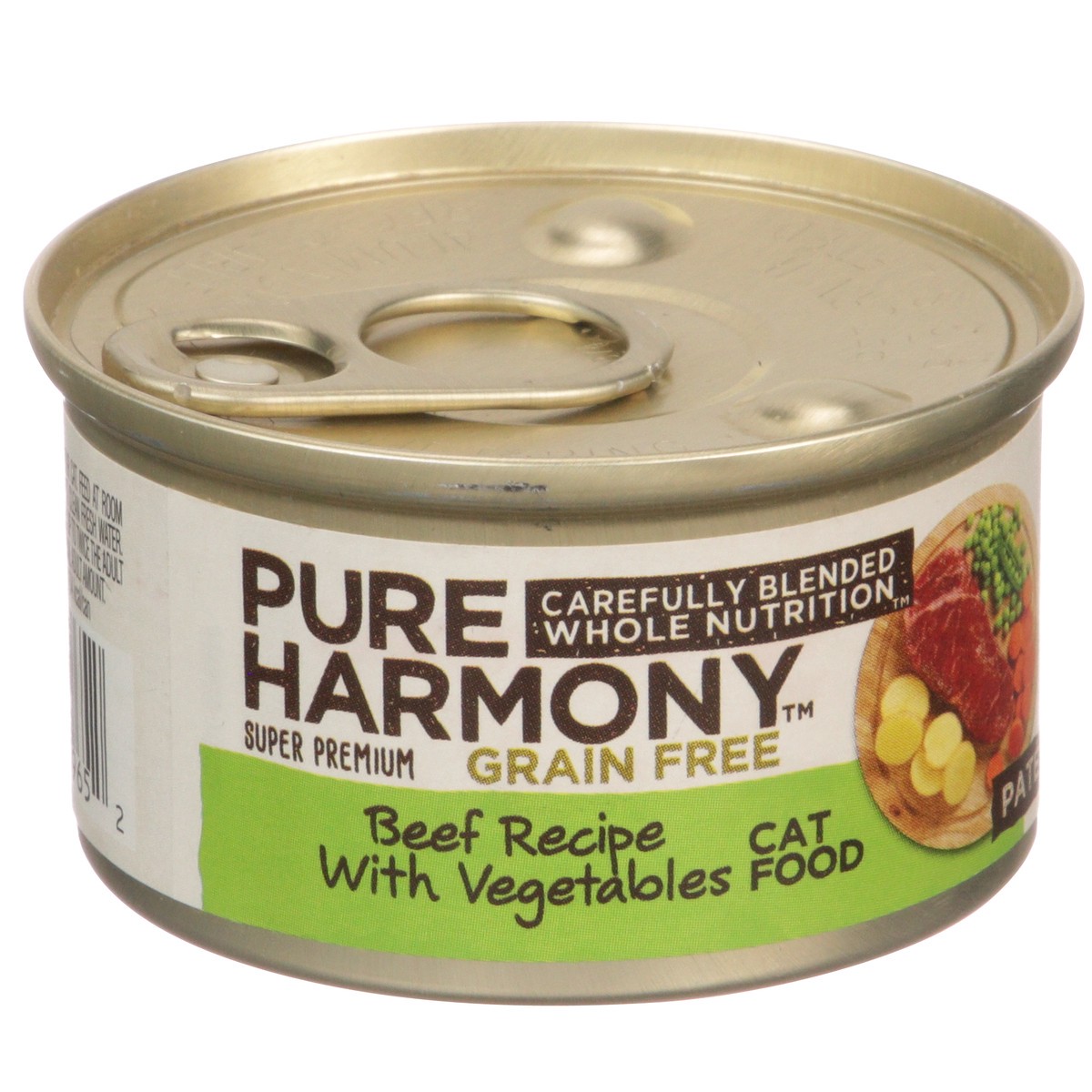 slide 5 of 9, Pure Harmony Grain Free Beef Recipe With Vegetables Pate Cat Food, 3 oz