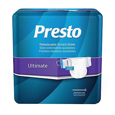 slide 1 of 1, Presto Ultimate Stretch Briefs, Medium, 16 ct