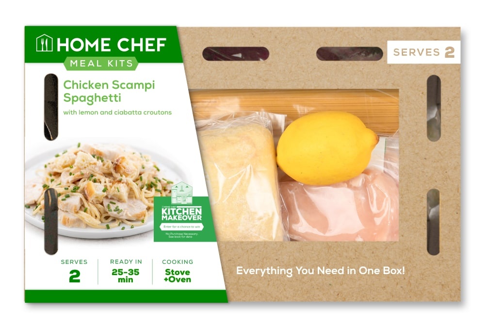 slide 1 of 1, Home Chef Meal Kit Chicken Sci Spaghetti With Lemon And Ciabatta Croutons, 41 oz