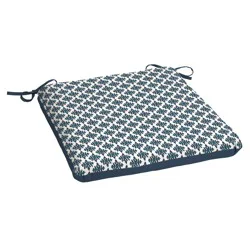 HD Designs Outdoors Blue Leaves Flat Seat Pads, 1 ct