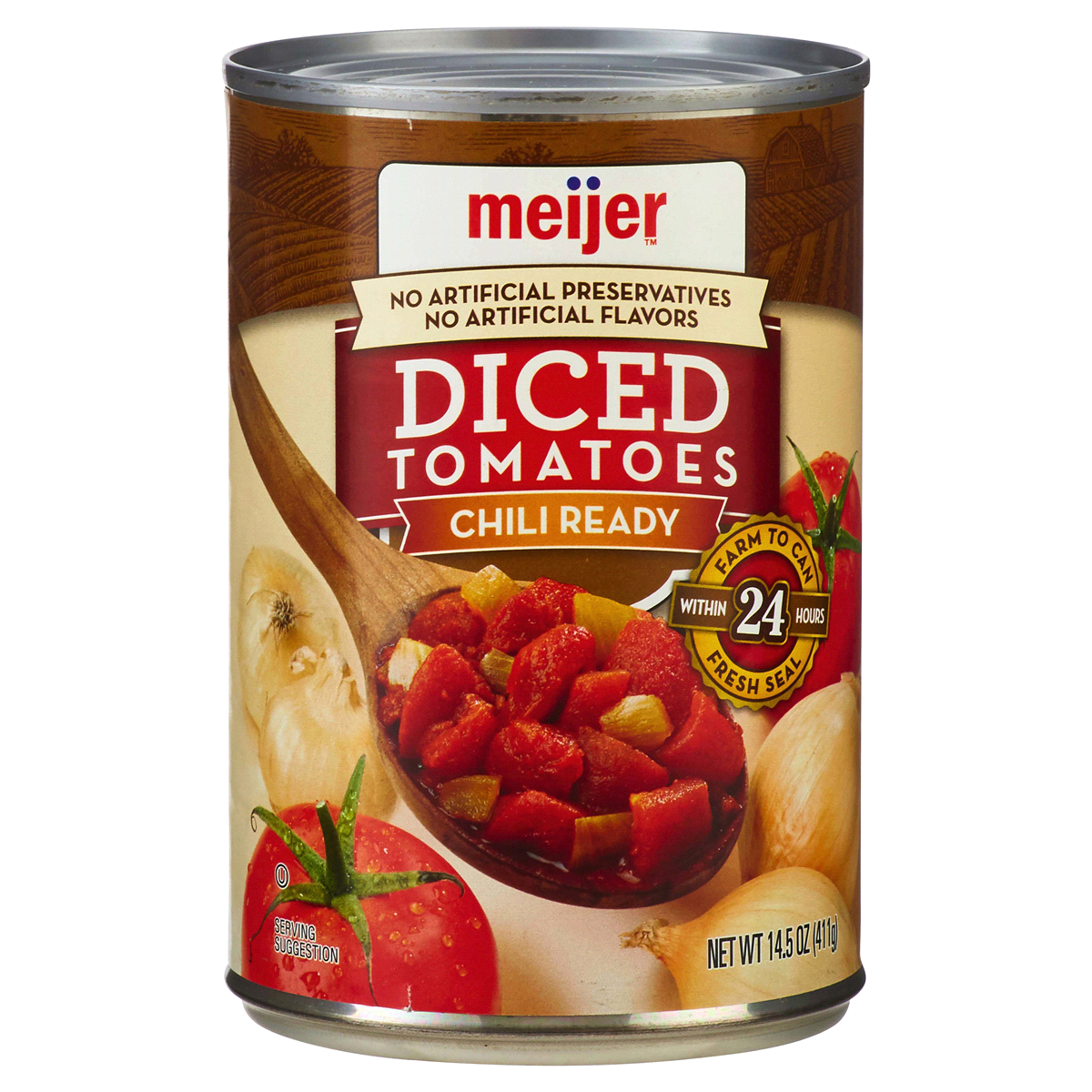 slide 1 of 2, Meijer Chili Ready Tomatoes, 14.5 oz