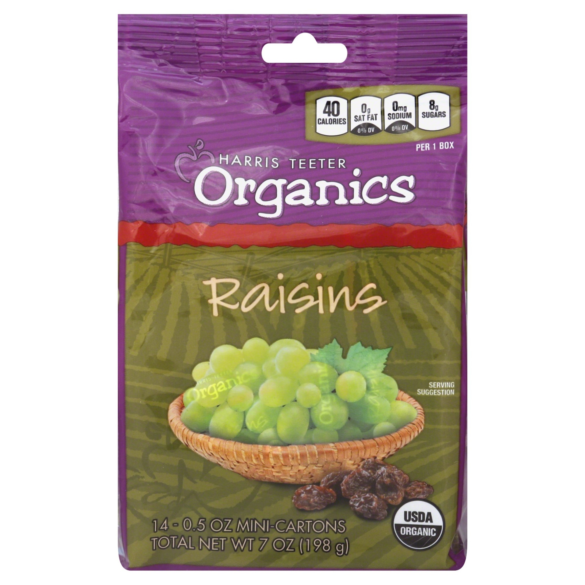 slide 1 of 1, HT Organics Raisins, 14 ct