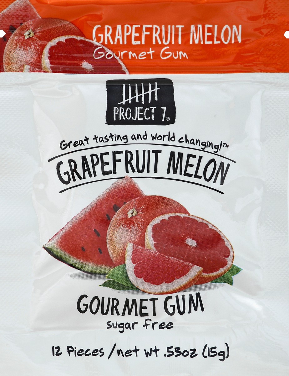 slide 5 of 6, Project 62 Sugar-Free Gum, Grapefruit Melon, 12 ct