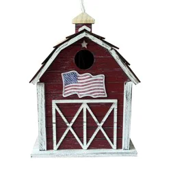 Home Bazaar Old Glory Barn Birdhouse
