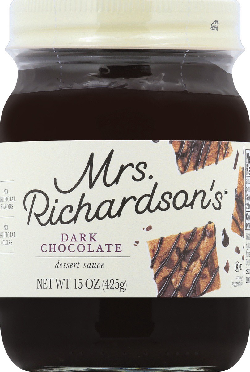 slide 2 of 2, Mrs. Richardson's Dark Chocolate Dessert Sauce 15 oz, 15 oz