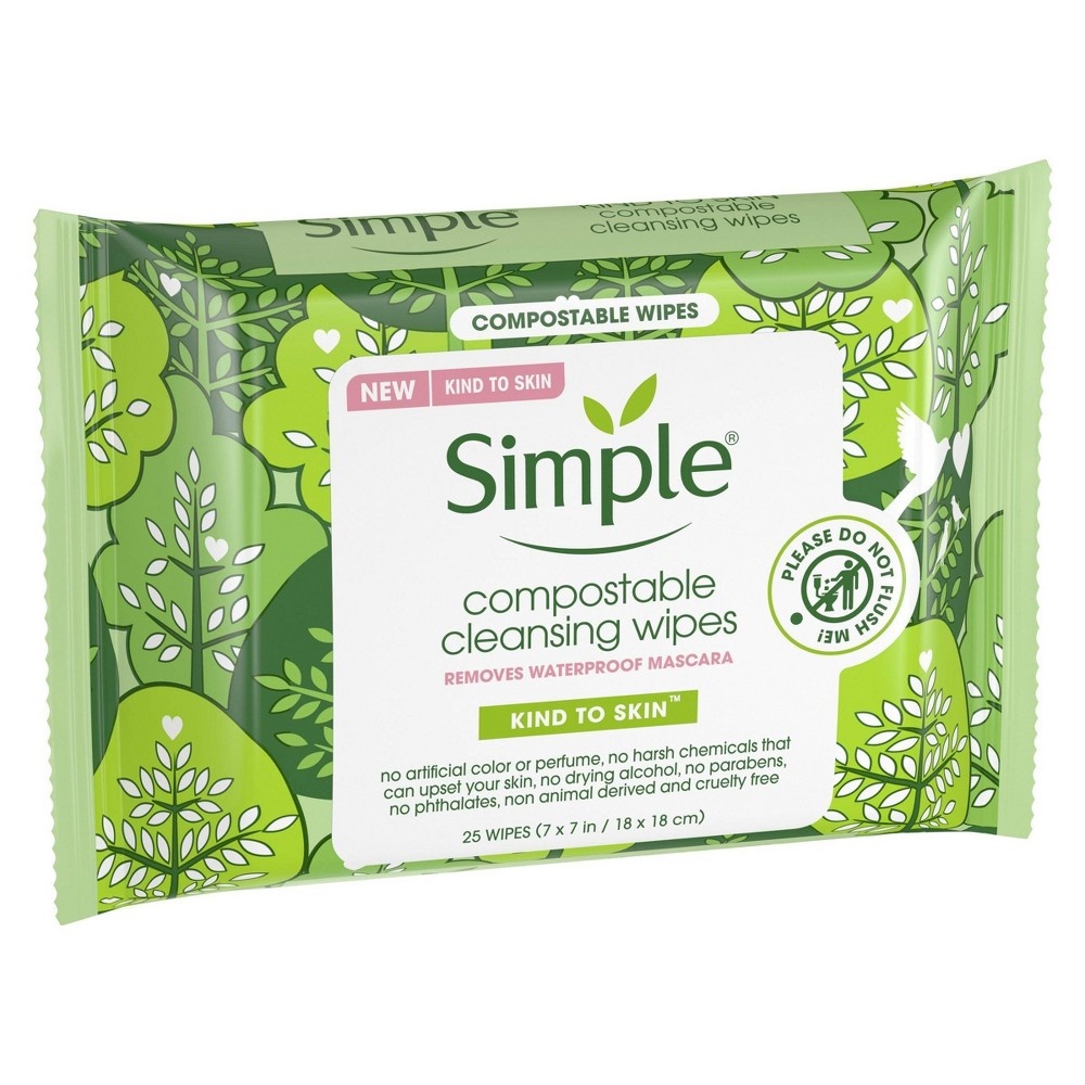 slide 2 of 4, Simple Compostable Wipes, 25Ct, 25 ct