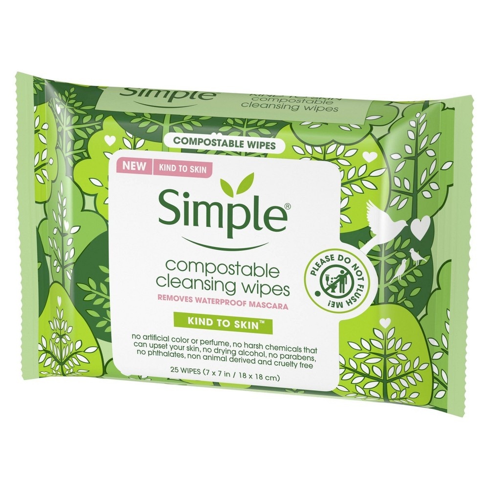 slide 4 of 4, Simple Compostable Wipes, 25Ct, 25 ct