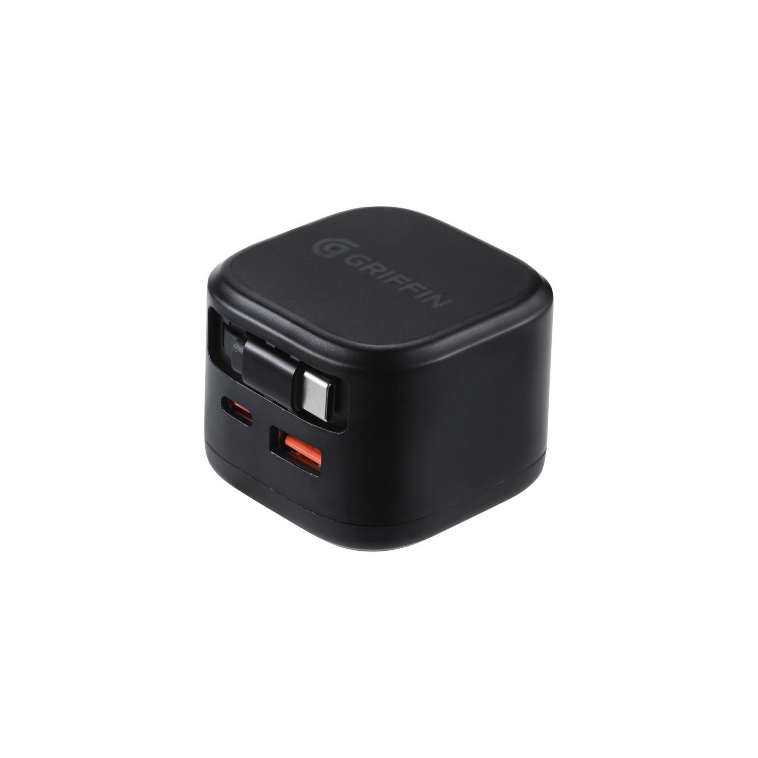 slide 4 of 4, Griffin Bros. 35w Pd Dual Wall Charger With Retractable C Cable, 1 ct