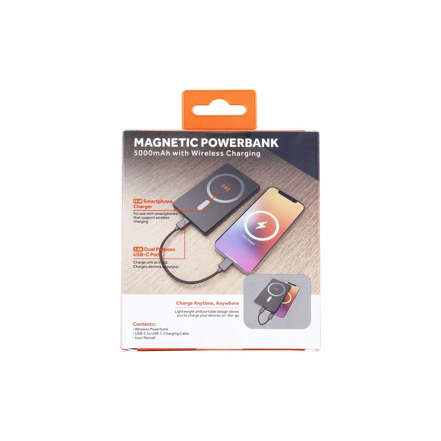 slide 3 of 4, Griffin Bros. Magnetic Slim Power Bank, 1 ct