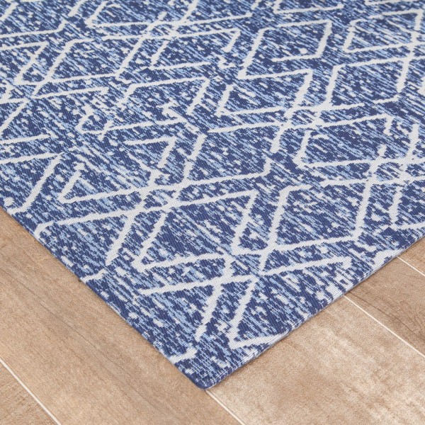 slide 6 of 8, Realspace Designer Chair Mat, 48'' X 36'', Blue/Ivory, 48 in