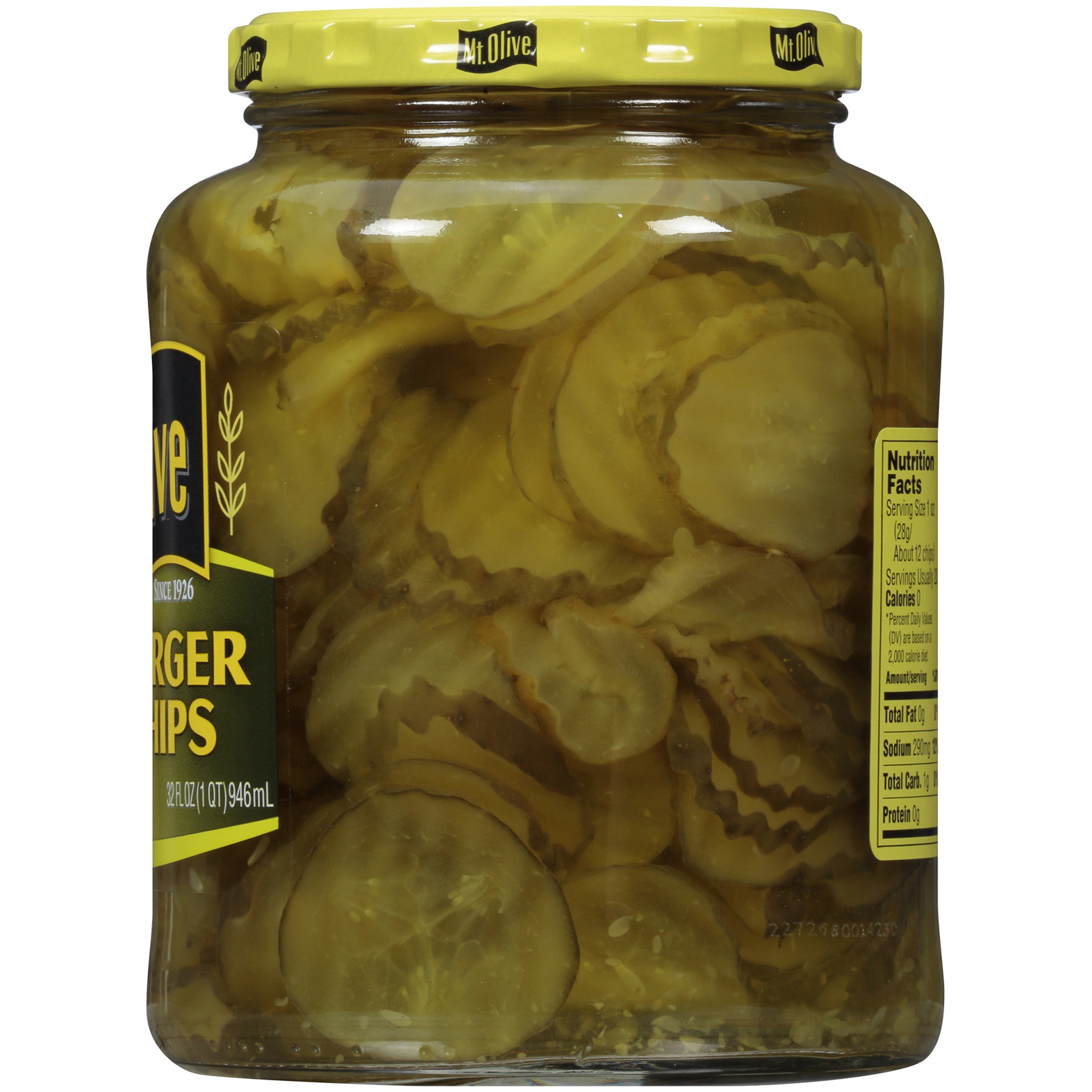 slide 4 of 6, Mt. Olive Chips Hamburger Dill Chips Pickles 32 Ounces, 32 oz