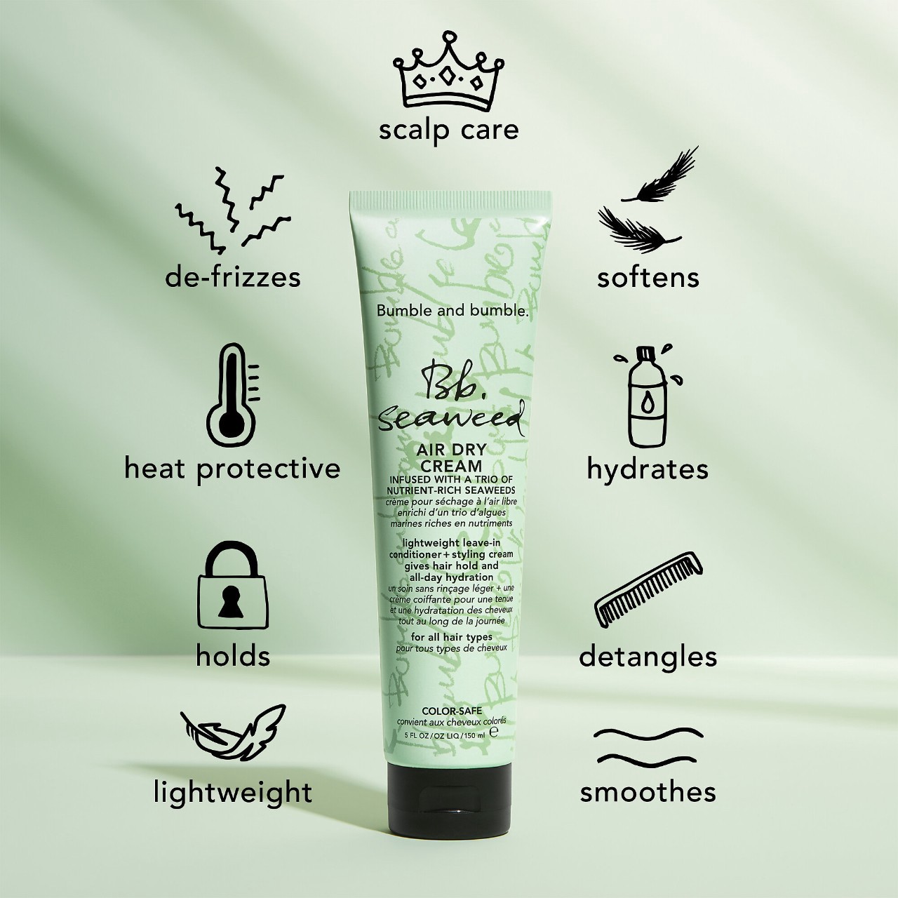 slide 6 of 8, Bumble and bumble Seaweed Nourishing Air Dry Cream 5 oz / 150 ml, 