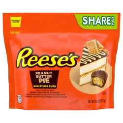 REESE'S Miniatures Peanut Butter Pie Flavored Peanut Butter Cups, Candy Share Pack, 9.6 oz