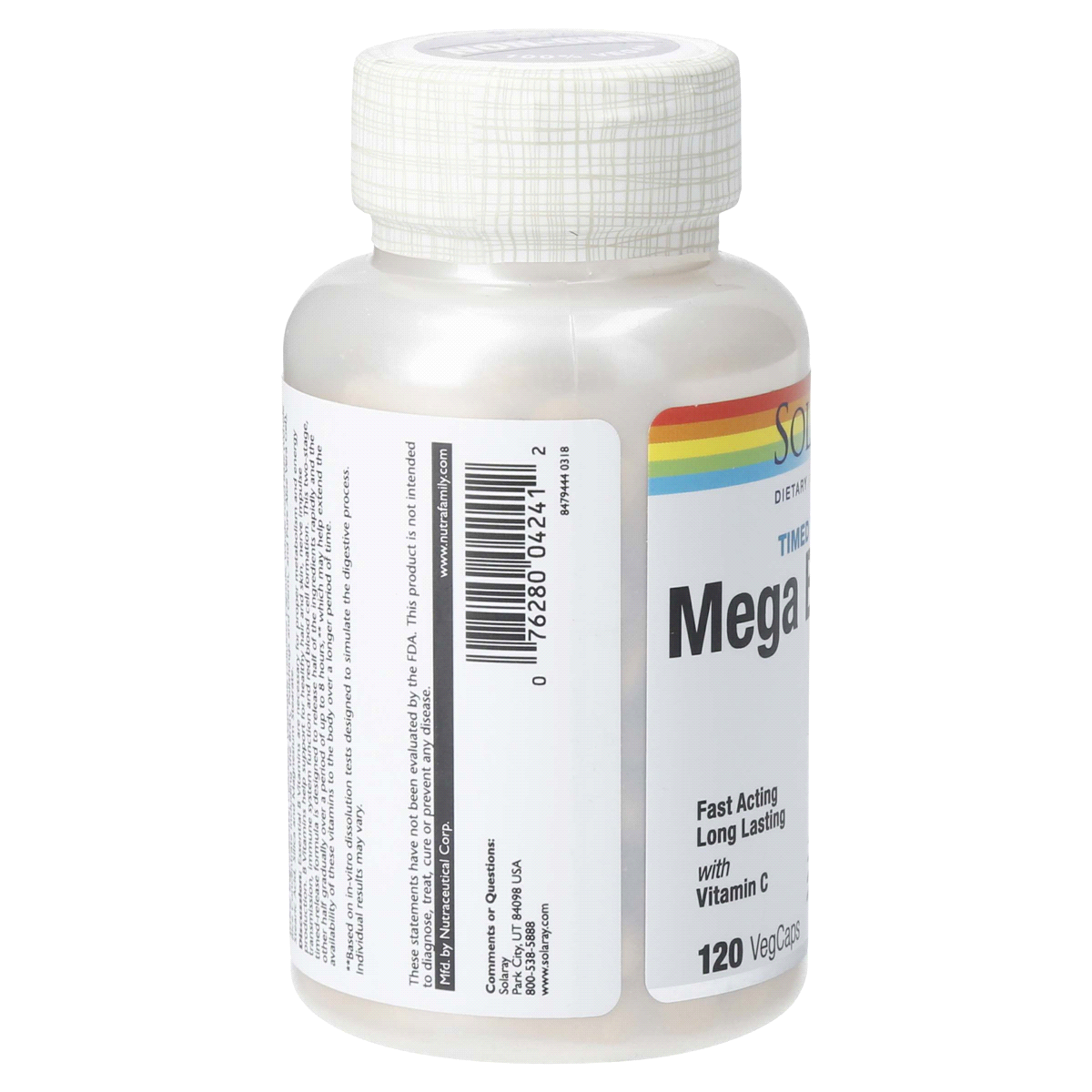 slide 7 of 13, Solaray Mega B-Stress Capsules, 120 ct