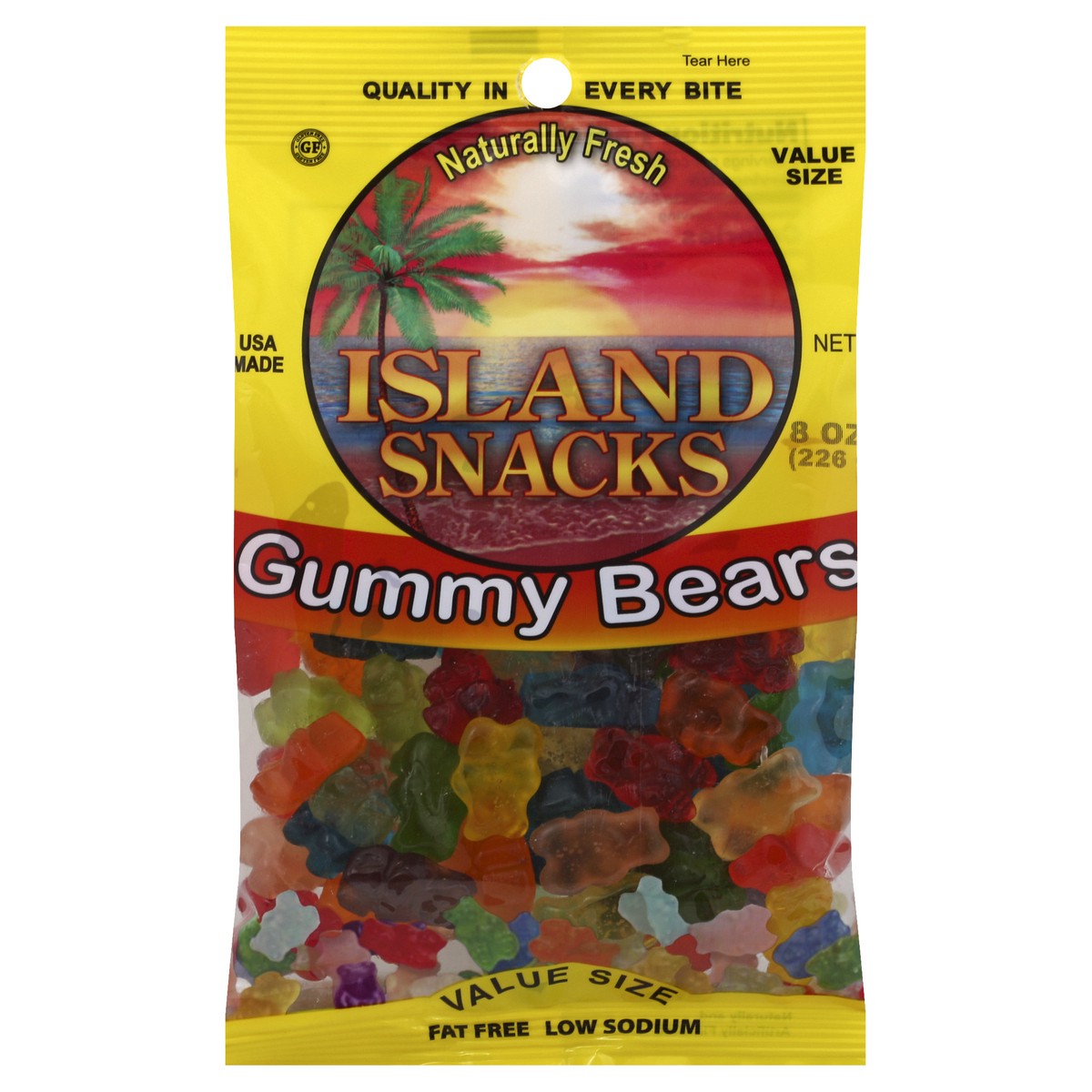 slide 3 of 4, Island Snacks Gummy Bears 8 oz, 8 oz