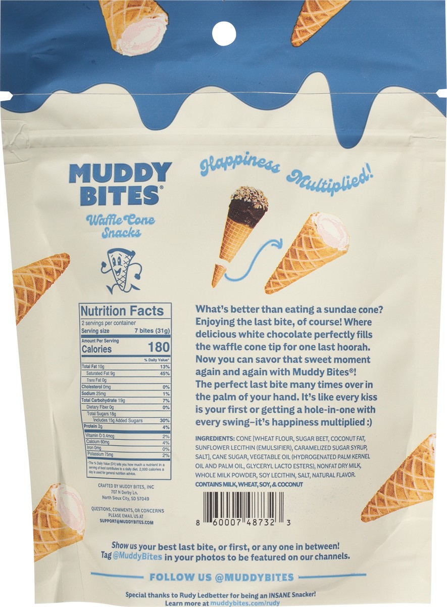slide 3 of 11, Muddy Bites White Chocolate Flavor Waffle Cone Snacks 2.33 oz, 2.33 oz