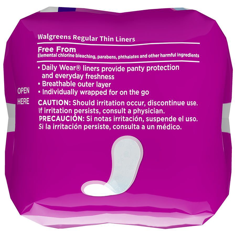 slide 4 of 5, Walgreens Regular Thin Liners Scented, 20 ct