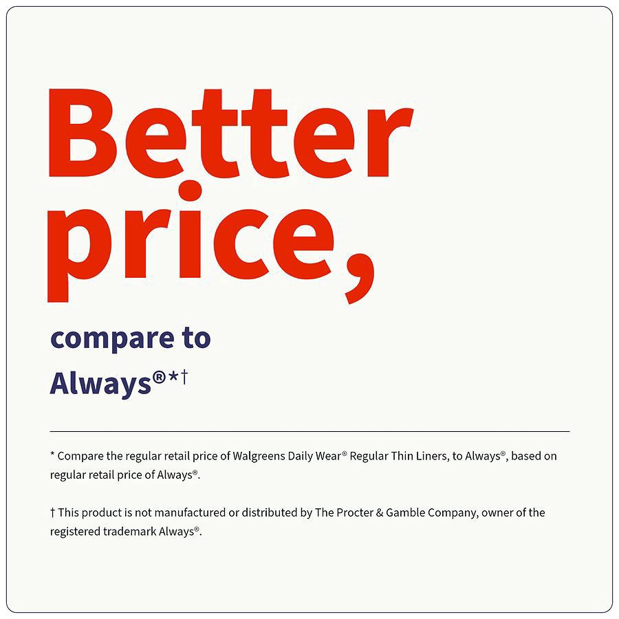 slide 5 of 5, Walgreens Regular Thin Liners Scented, 20 ct