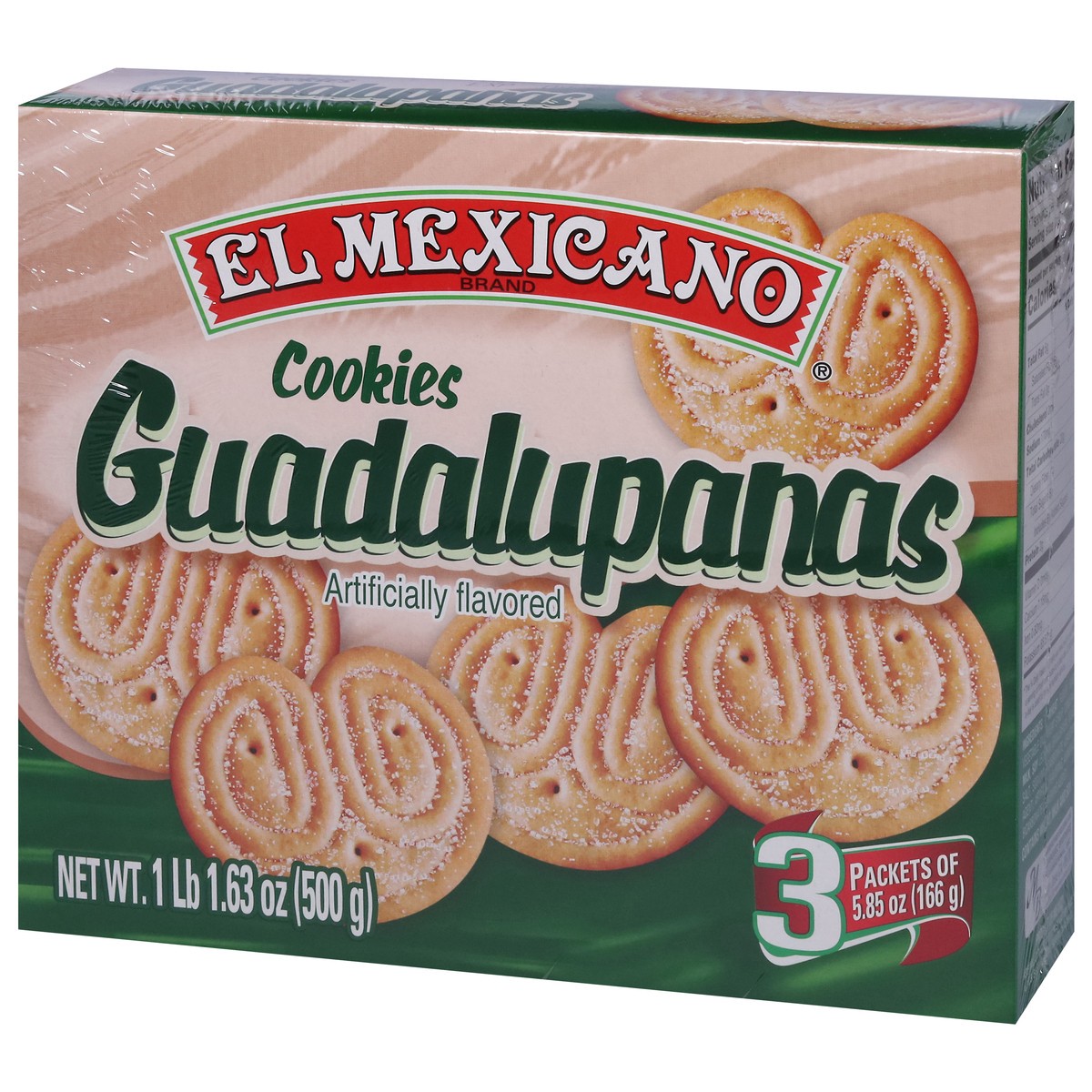 slide 12 of 13, El Mexicano Guadalupanas Cookies 3 - 5.85 oz Packets, 17.63 oz