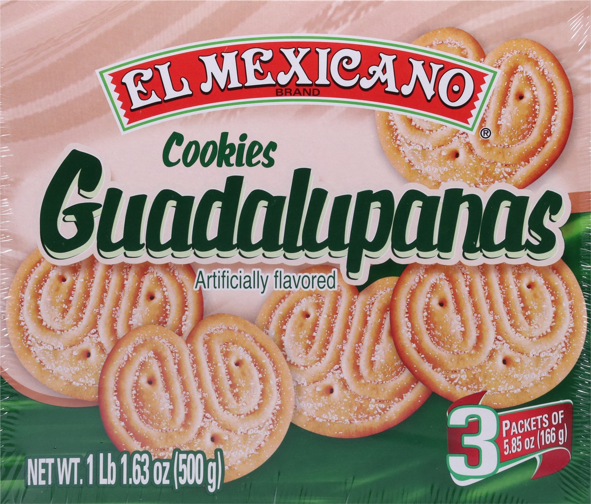 slide 6 of 13, El Mexicano Guadalupanas Cookies 3 - 5.85 oz Packets, 17.63 oz